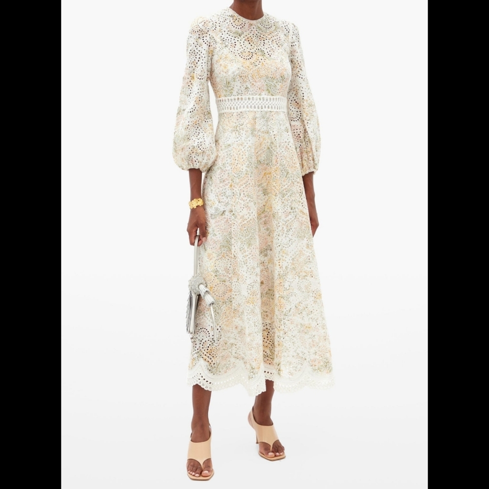 NWT ZIMMERMANN Amelie Embroidered Long Dress